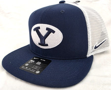 NEW Brigham Young BYU Cougars Nike Flat Bill Snapback Trucker Cap Hat Adult M/L