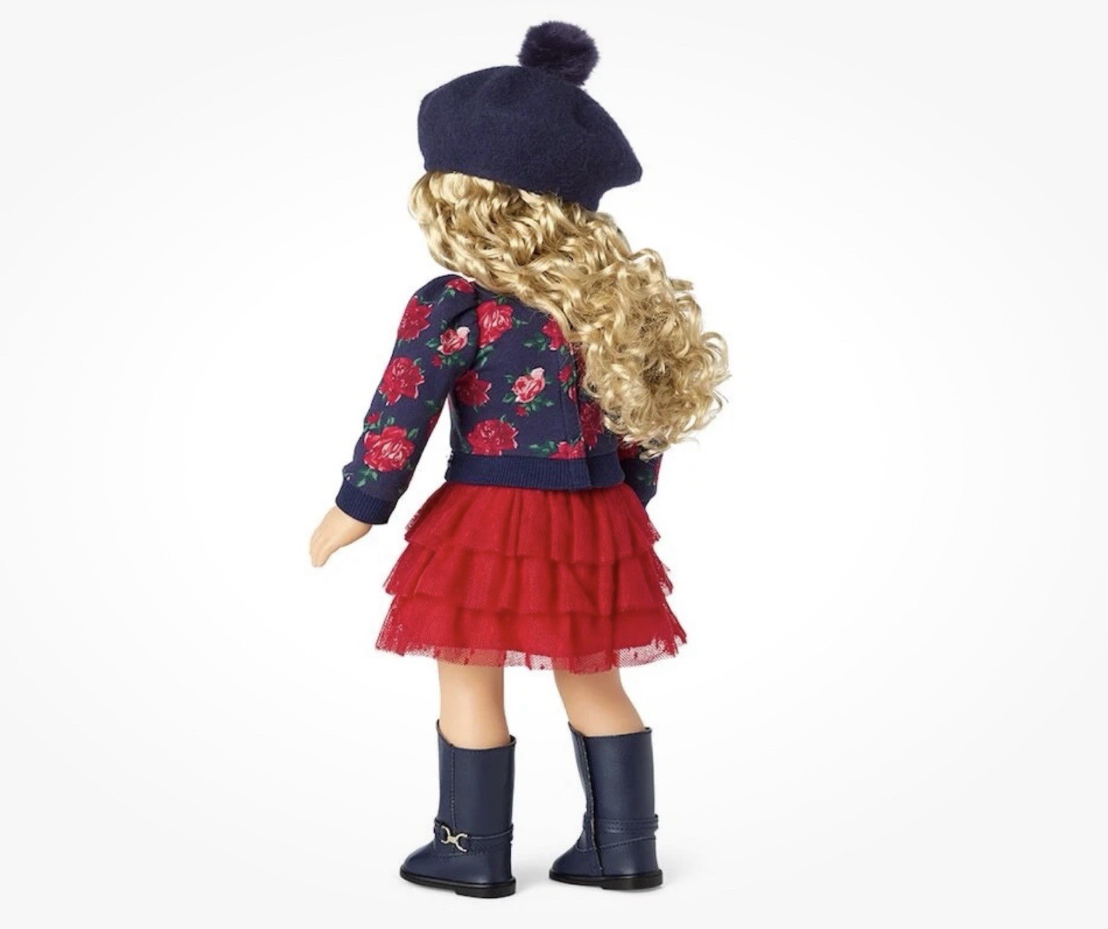 NEW! AMERICAN GIRL Doll Janie and Jack Rose Red Tulle Skirt-Rel 2022/Ret 2023