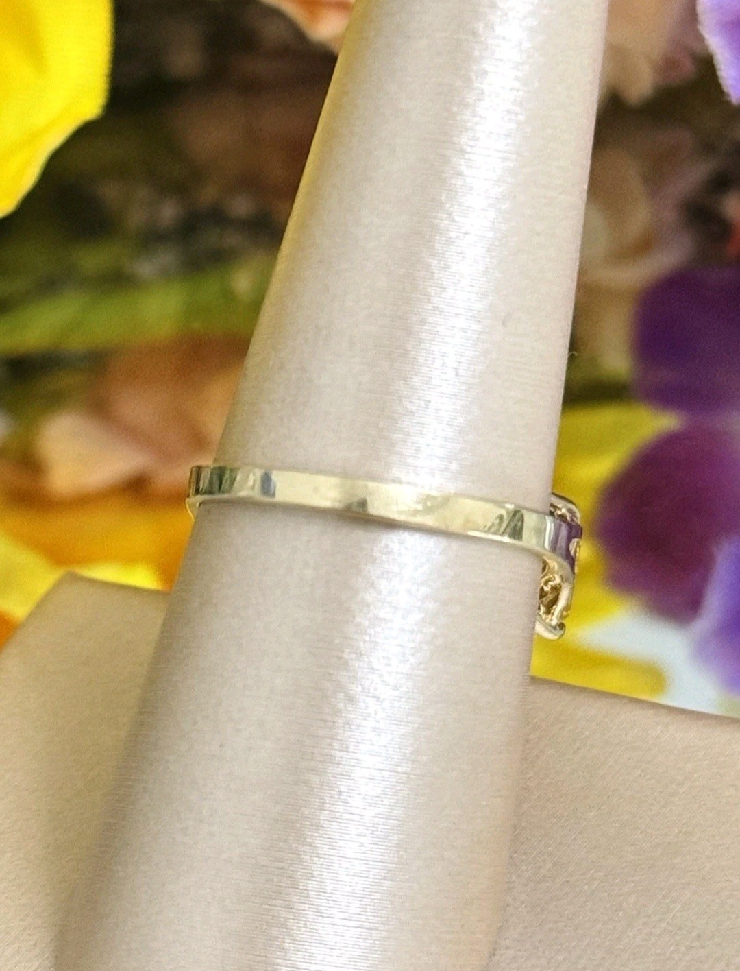 10k Solid Yellow Gold Multi Natural Gemstone Cock… - image 6