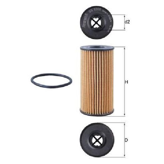 ÖLfilter FüR Renault Kangoo-Grand KW0 1.5 19 Bis 26 Mahle Neu M9R717-image