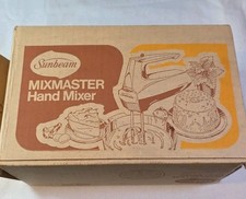 Vintage Sunbeam Mixmaster Hand Mixer 3-Speed Gold NIB N
