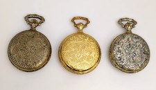 Lot of 3 Modern Pocket Watches (For Parts/Repair)