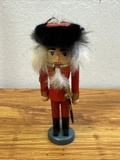 Kurt Adler Santa's World Wooden Nutcracker Toy Soldier Christmas Ornament 4.75"