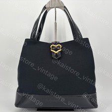 Borsa a mano Yves Saint Laurent in tela nera autentica dal Giappone