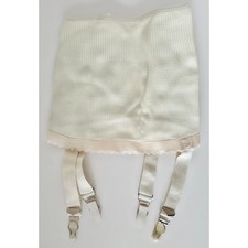 VINTAGE NEW 1960's Empire Foundation Women's Cream w/Lace Girdle Garter Size S