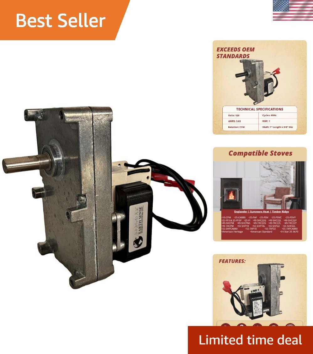 Durable Englander Auger Motor - Efficient 1 RPM for Pellet S