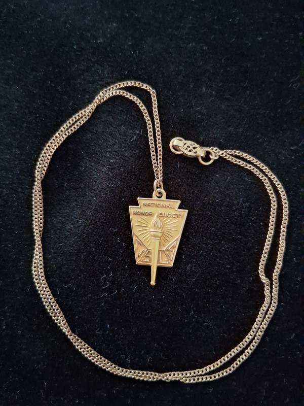 Gold Filled 4 Grams - National Honor Society Pendant with Chain - Vintage