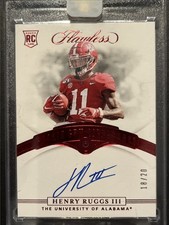 2020 Panini Flawless Collegiate - Henry Ruggs III #108 Rookie Gems Ruby /20