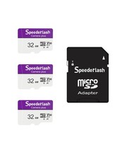 Micro SDHC Memory Card 32GB 3 Pack, Speederlash Camera Plus TF 32GB, 32GB-3pk