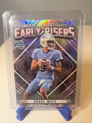 Drake Maye 2023 Bowman Chrome University Football Early Risers Refractor #ER-2