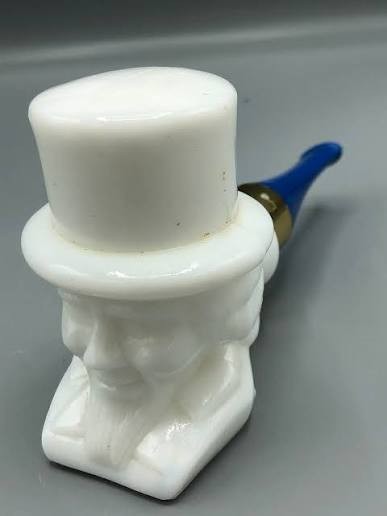 Vintage Avon Uncle Sam Pipe Glass Decanter Full 3 oz Wild Country After Shave