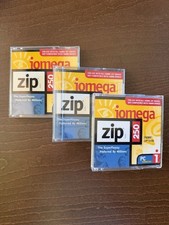 Iomega Zip 250MB Disk PC Formatted 3 Zip Drive Disks