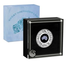 2022 AUSTRALIA $1 GREAT SOUTHERN LAND 1OZ SILVER PROOF LEPIDOLITE COIN-5000 Made