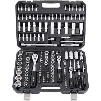 STECKSCHLÜSSEL SATZ 192-tlg 1/4'' 3/8'' 1/2'' RATSCHE KNARRE SECHSKANT NUSS-KASTEN