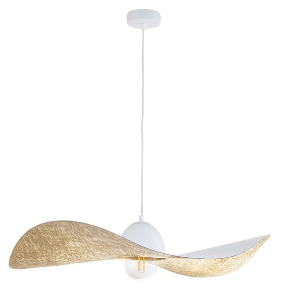 HäNgelampe E27 Weiß Gold Modern Design HäNgeleuchte Esstisch Wohnzimmer-image