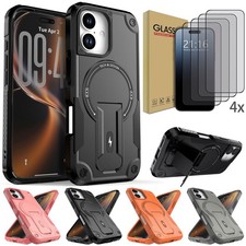 For Apple iPhone 17 Air/17 Pro Max 17e Case Cover w/Kickstand /Screen Protector