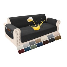 Velvet 100 Waterproof Couch Cover for Dogs Washable Sofa Covers for 3 Cushio...