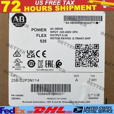 Allen-Bradley 25B-D2P3N114 PowerFlex 525 0.75kW 1Hp AC Drive US Free Tax
