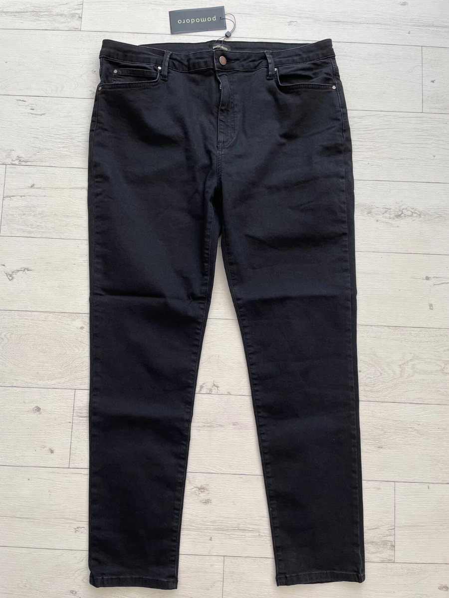 Pomodoro Size 18 Black Stretch Skinny Jeans W38 L30 NEW