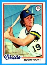 1978 Topps ROBIN YOUNT (Milwaukee Brewers)  ex+ (A)