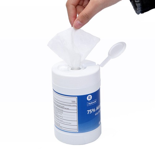 75%  Alcohol Wipes 60 Wipes Can , Canister, Drum - Picture 1 of 9