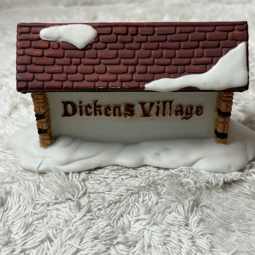 Dept 56 Dickens Village Schild rotbraun Ziegel Schnee 6”1987-1993 Vintage