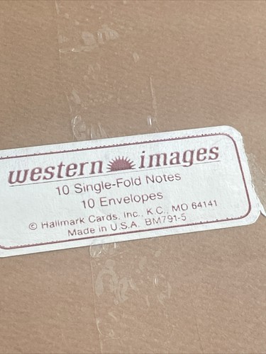 NIB Vintage Hallmark Western Images Horses Sunset Cards w/Envelopes 10 - Picture 5 of 5