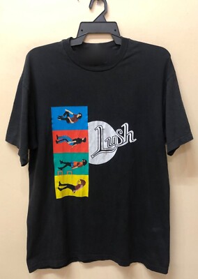 Vtg Lush Band Music Lover Cotton Black All Size Men Women Shirt DI131