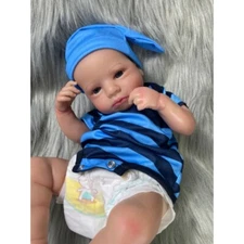 20inch Lifelike Finished Reborn Doll LouLou Awake Soft Touch Cuddly Newborn Doll