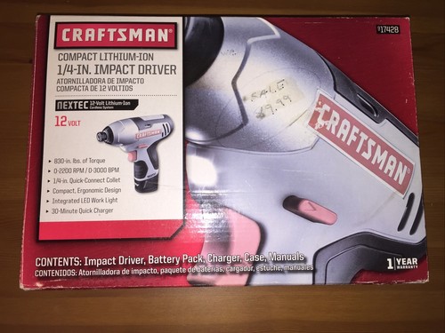 Craftsman Nextec 12.0 V Variable Speed 0-2200 RPM 1/4 Li-ion
