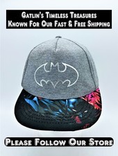 Adults DC Comics Batman Cap Adjustable Snapback One Size with Logo