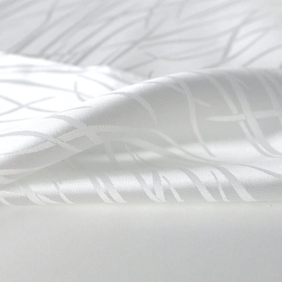 Jacquard Gardinen-Stoff in gestreift weiß als Meterware Designer Gardinenstoff - Bild 2 von 3