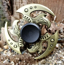 Metal Golden Fidget Spinner Toy Boys Girls Kids Adults ADHD Focus Stress OCD 😎