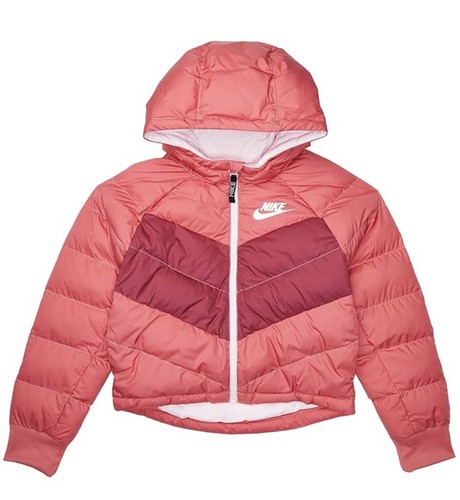 Nike Sportswear Synthetic Fill Hooded Jacket Kids Girl Pink Size XS - Picture 9 of 9