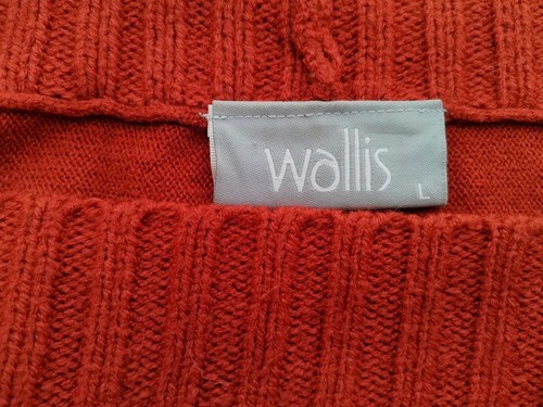 Wallis T. L (46) Naranja Cárdigan abierto Acrílico 100% Manga larga Punto fino - Imagen 4 de 5