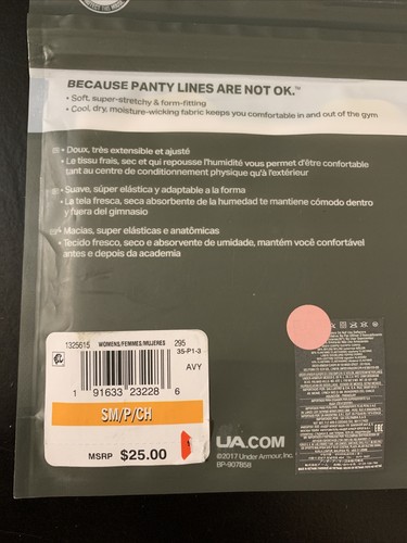 Under Armour Pure Stretch (3 Pack) Womens Thong - Nude NEW Sz Small - Picture 5 of 5