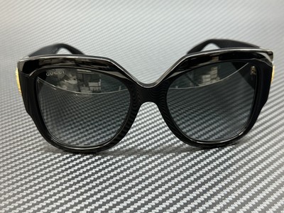 NEW GUCCI SQUARE SUNGLASSES GUCCI GG1407S 001 BLACK GREY EYEWEAR NEW GUCCI GG1407S 001 BLACK GREY WOMEN OVERSIZED SUNGLASSES  main image 4