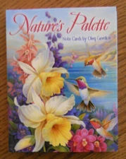 12 Leanin Tree Note Cards NATURE'S PALETTE, PRETTY HUMMINGBIRDS Full Color USA