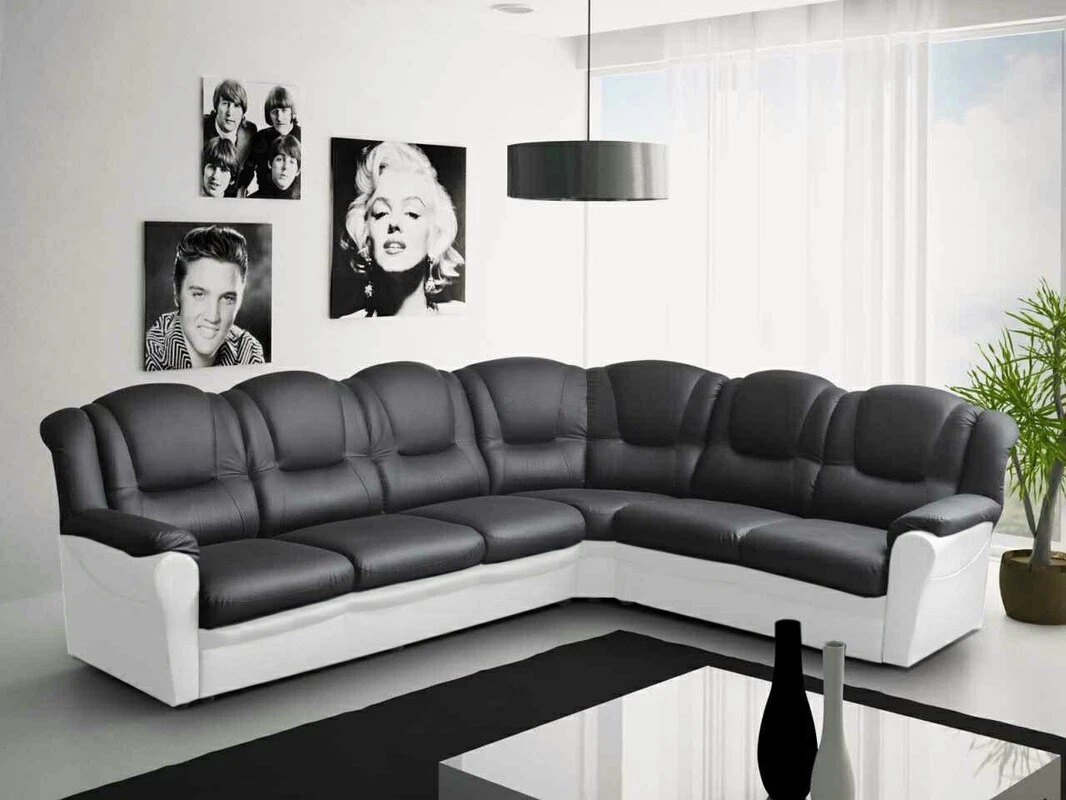 Black and white on sale settee