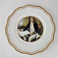 Limoges Plate Painted With Portrait Of Captain Cook By John Mclaughlin Signed