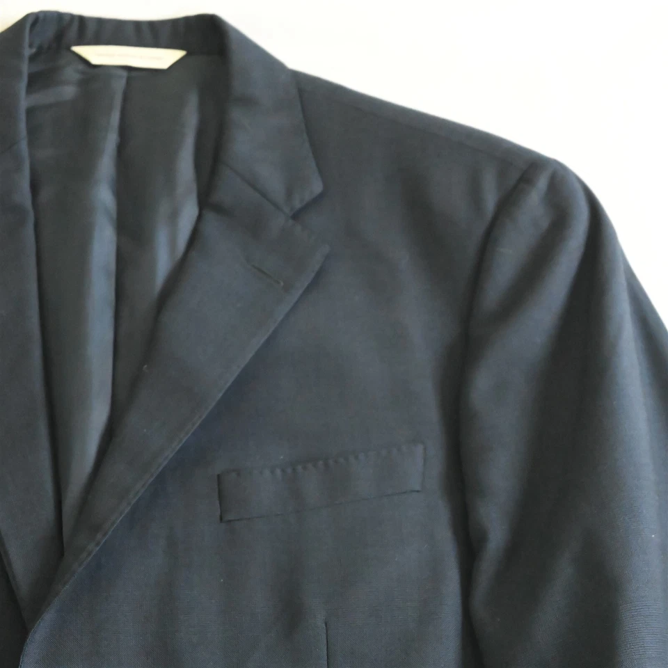 Samuelsohn 44L Blue Glenn Check Superfine Wool Mens Blazer Sport Coat Jacket - Image 2 of 4