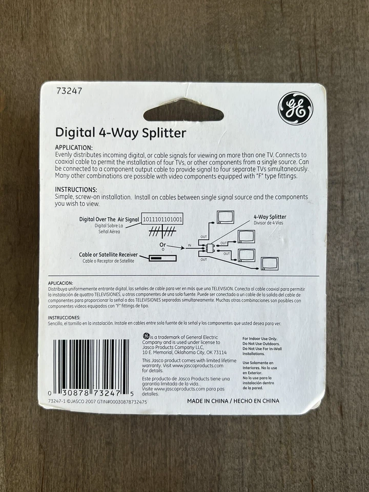 Digital 4-Way Splitter Unopened Factory Sealed Vintage GE Digital Video Splitter - Image 2 of 4