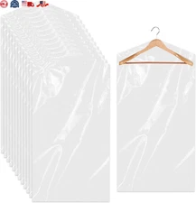 20 Pack Garment Bags for Hanging Clothes Plastic Garment Bags Clear Clothes