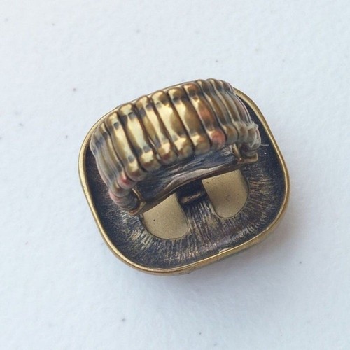 Cookie Lee Enamel and Resin Leopard Print Statement Stretch Ring - Picture 6 of 8