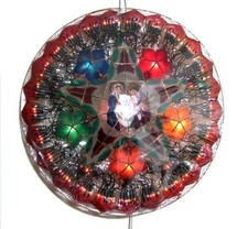 Parol Christmas Lantern Nativity Capiz Philippines 22? Tala Light Flashing Decor
