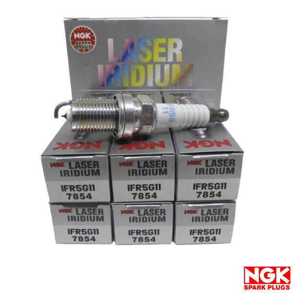 New Set of 6 NGK Laser Iridium Spark Plug IFR5G11 / 7854 for