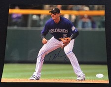 TROY TULOWITZKI Signed COLORADO ROCKIES 11x14 Photo - JSA COA GORGEOUS!