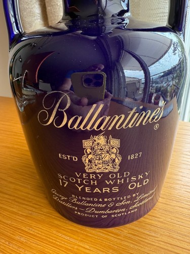 Ballantines 17YO Scotch Whisky Kobaltblau Keramik Dekanter - leer - Bild 2 von 8