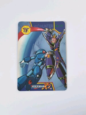 Rockman X2 X vs Agile #75 1994 C Hunter Card Bandai Capcom Vintage Japan