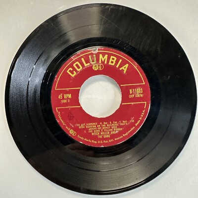 Mitch Miller Sweet Violets / I've Got Sixpence Record 45 RPM Vinyl